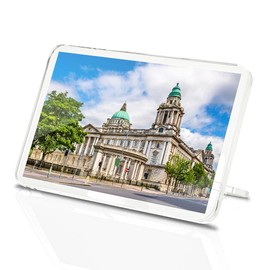 Classic Rectangle Magnet with Stand - Belfast City Hall Northern Ireland UK - Fridge Locker Office Whiteboard Toolbox #50234