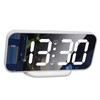 LED Mirror Electronic Clock Adjustable Brightness 6.7 Inch HD Digital