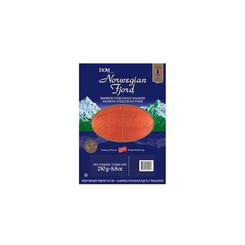 Norwegian Fjord Sliced Smoked Salmon, 8.8oz (3 Packages)