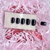 ONPRESS 24 Uñas Postizas Cuadradas Cortas Negras A Presión, Con