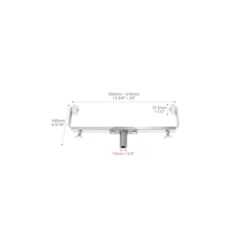 QWORK Aluminum Alloy Adjustable Paint Roller Frame for Large-Scale Projects,