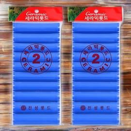Orive Perm Brush Hair Color Perm Set Jinseong Self Perm Ceramic Hair Rod No. 2 2 Blue / 오라이브 파마용브러시 헤어컬러 파마용세트 진성 셀프파마 세라믹 헤어 롯드 2호 2개 파랑