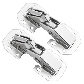 TOVOT 2PCS 4" Cabinets Hinges with Screws Easy-Installation Hinges Doors Hinge 90 Degree Hinges Concealed Hinges for Cupboard Cabinet Door Kitchen