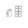 Gastro-Bedarf-Gutheil Gastronorm Container GN Container 1/4 65 mm Deep Stackable