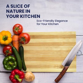 Chopping Board Wooden Cutting Board (20 X 30CM) Non-Slip Cutting Board Thick Chopping Panel Multipurpose Wooden Serving Board Anti-Slip Surface Dishwasher Safe with Handle Commercial & Home Kitchen