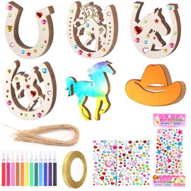 ZIGefofo Wooden Horseshoes for Painting Children's Birthday Parties Pack of 53