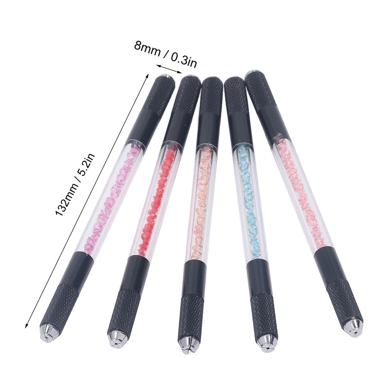 5pcs Microblading Hand Tools Professional Dual Head Manual Tattoo Pen