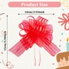 Leseogye 5PCS Red Pull Bows, 4inch Pull Bows for Gift
