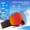 TOREGE Ski Goggles Anti Fog Dual-Layer UV Protection Snowboard Goggles