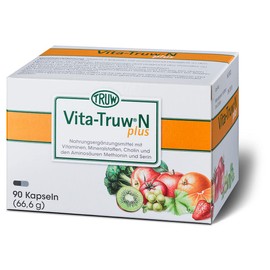 Vita-Truw N Plus - Multivitamin- & Vitalstoffkombination, Nahrungsergänzungsmittel für Vitalität & Wohlbefinden, 90 Kapseln