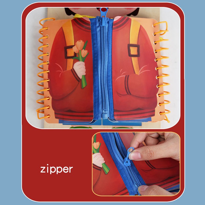 Learning to Dress Board Wooden Early Learning Basic Life Skills