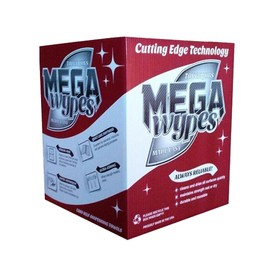 Mega Wypes Heavy Duty Center Pull Shop Towel Rags for Cleaning- (1 Box of 240 Sheets) Disposable Cleaning Towels - 9 x 15 inches - (White)