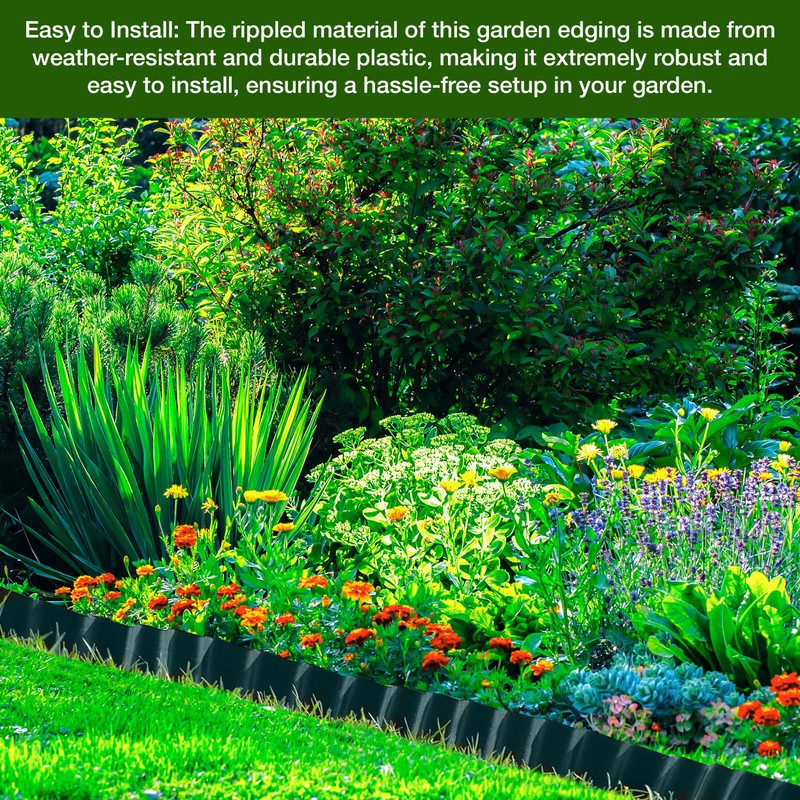 Enhance Your Garden Design with 9 Metres, Green Flexible Plastic