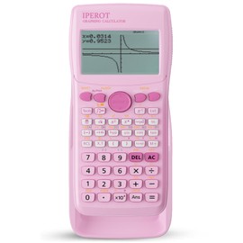 Scientific Calculators with Graphing Calculator, IPEROT Pink Scientific Calculators 10 Modes/ 4 Graphing Functions, Desktop Math Calculator Ideal for School Supplies, Students, College, Teachers