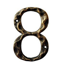 5-Inch House Numbers & Letters -Cast Iron Anti-Rust Mailbox Numbers-Address Number for Home, Office, or Business/Bronze/Number 8