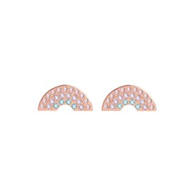Olivia Burton OBJRBE05 Women's Stud Earrings Rainbow Rose Gold Collection, Sterling Silver, No Gemstone