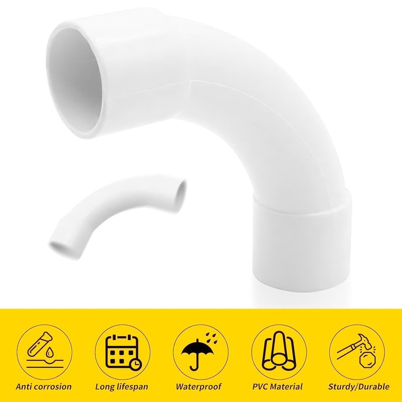 ZWWOGE Pack of 12 Pipe Elbows M16 PVC Pipe Elbow