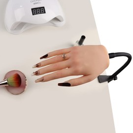 KnowU Practice Hand for Acrylic Nails Silicone, Nail Practice Hand for Manicure, Nail Hand Practice Model for Beginners and Professionals,1# Right