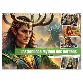 Unsterbliche Mythen des Nordens (Wandkalender 2025 DIN A3 quer), CALVENDO Monatskalender