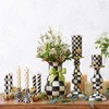 MacKenzie-Childs Courtly Check Moose Candlesticks