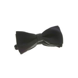 VINGTAINE H7286-BK Grosgrain Studded Ribbon Banana Clip, Simple, Daily Hair Clip, Women's Hair Accessories, Black