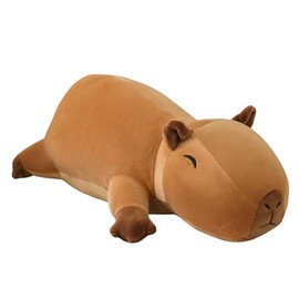 SQEQE Stuffed Capybara Plush - Cute Capybara Mommy with 4 Babies Surprise Soft Animal Toy Christmas, Valentine's, Birthday Gifts Ideal for Boys and Girls