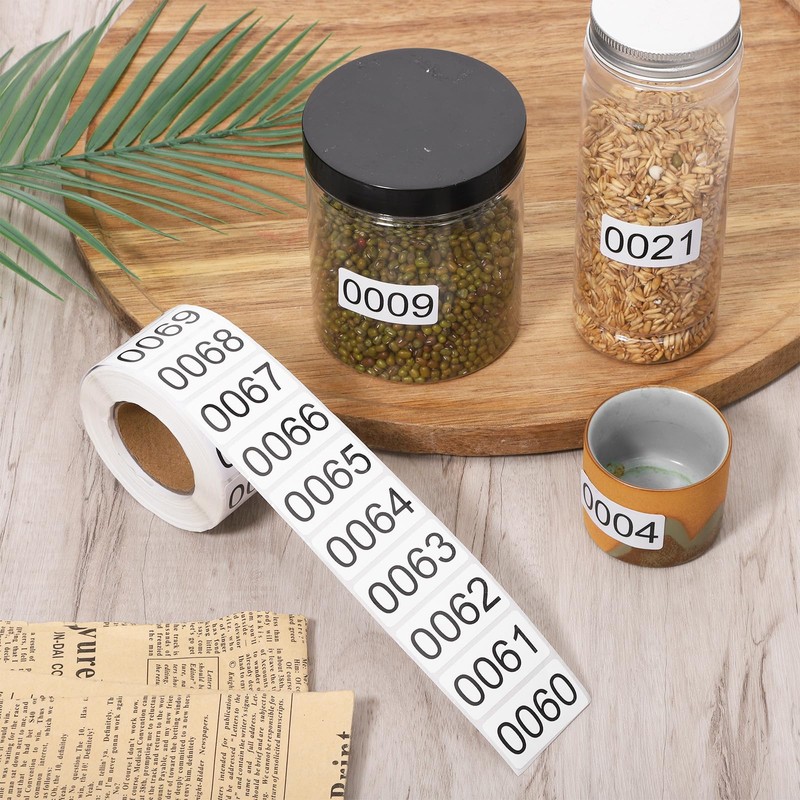 Consecutively Numbered Labels Number Roll Stickers 1-1000 Inventory Self-Adhesive Labels