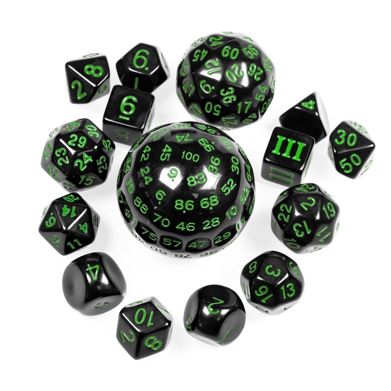 World of Dice - All-in-One Set - 15 Assorted Polyhedral