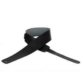 GUITAR STRAP Classsic Natural leather Adjustable length for Acoustic, Electric, Bass Guitars. Gift for Guitar Player. Release shoulder and neck tension (Black)