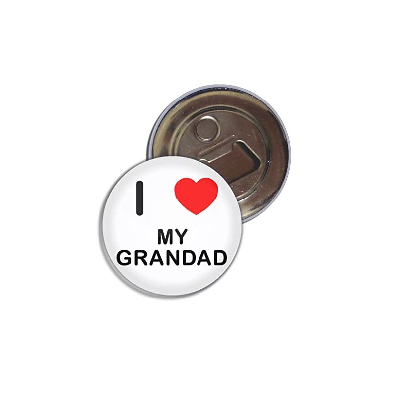 I Love My Grandad - 55mm Fridge Magnet Bottle Opener
