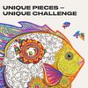 UNIDRAGON Original Wooden Puzzle – Shiny Fish, 196 Pieces, Medium