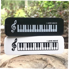 Operitacx 20 Pcs Cute Piano Shaped Erasers for Music Themed Stationery Small Decorative Erasers for School Rewards and Party Favors Design