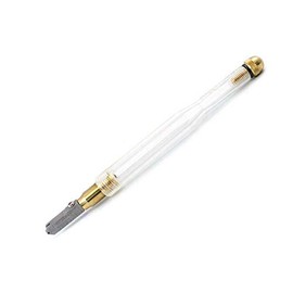 TOYO オイルガラスカッター - 切断角度138° - 狭いヘッド - 透明プラスチックハンドル - TC 1P