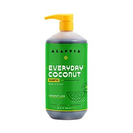 Alaffia Champú de coco EveryDay, hidratante y limpieza profunda para cabello normal a seco. Fabricado con aceite de coco y jengibre de comercio justo,