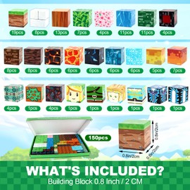 Magnetische Bausteine, 150 Stück Magnetisches Spielzeug Blöcke, Magnetische Bausteine Bauspielzeug, Magnetisches Block-Set für Jungen Mädchen, STEM Montessori Spielzeug ab 3 Jahre Geschenk für Kinder