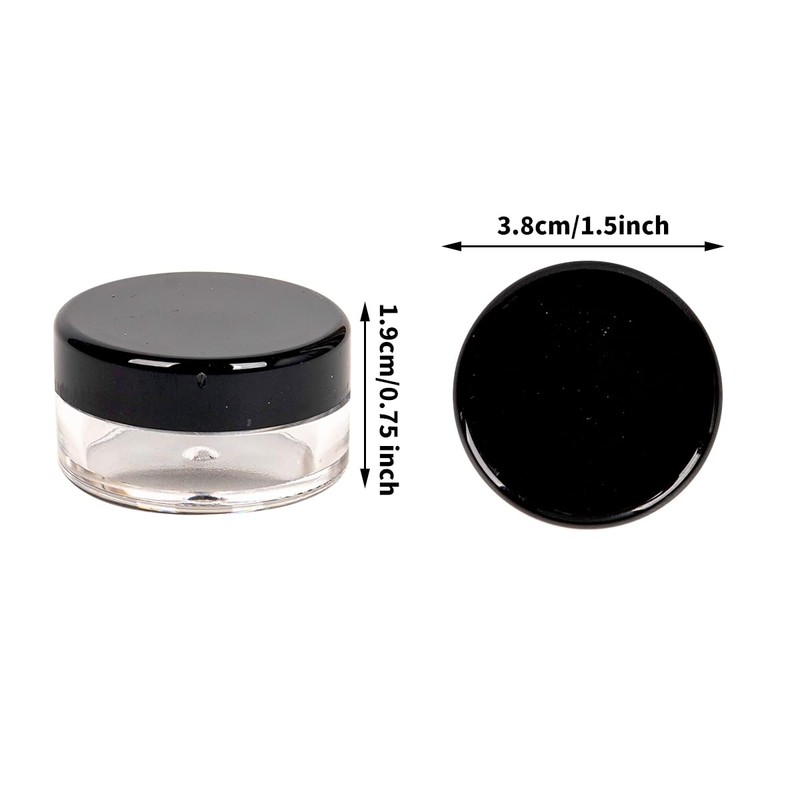 Pack of 20 containers, 10 ml, jars with lid, lip