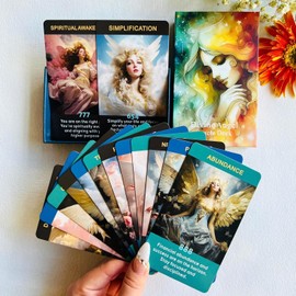 LIGHTOF JUSTICE Angel Numbers Oracle Cards, Oracle Cards for Beginners, Enhance Your Spiritual Journey with The Angel Number Affirmation Cards