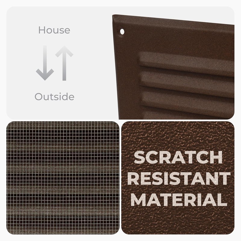 HVAC OV 5 x 5 Inch (Opening Size) Brown Galvanized