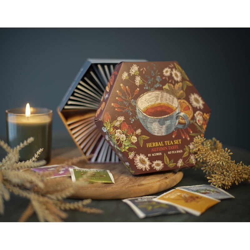 ACORUS Autumn Taste Tea Set, Natural Herbal Tea Variety Pack,