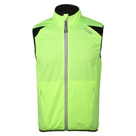 bpbtti Men's Cycling Running Vest Sleeveless Windbreakers With Two side Pockets(Neno Yellow, X-Large)