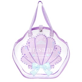 Arisana Pool Bag, Girls, Vinyl, Beach Bag, Stylish, Shell-shaped, Sea Shell, Ribbon, lavender
