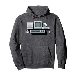 Vintage Tech Icons Retro IT Hardware and Gadgets Pullover Hoodie
