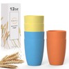 Wrova unbreakable wheat straw cups 12oz set of 6 with