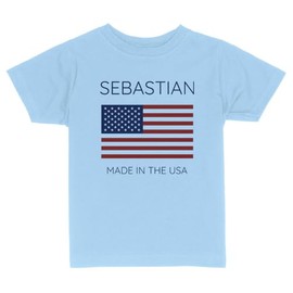 Sebastian Made in The USA Toddler Kids T-Shirt 2T Light Blue