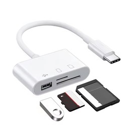 Boulton USB C SD Card Reader - OTG Adapter 3-in-1 USB C Card Reader for SD SDHC SDXC RS-MMC MMC-Micro Micro SD Micro SDHC Micro SDXC - SD Card Reader USB C Micro SD Card/SD Card Reader