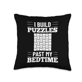 Puzzle Game Table Pieces Slover Maker Hard Collector Throw Pillow, 16x16, Multicolor