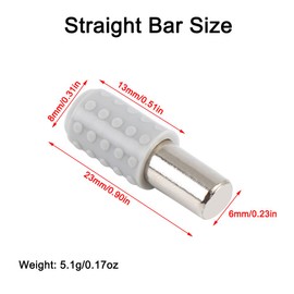 Pack of 20 Shelf Brackets, Diameter 6 mm x 22 mm, Shelf Holder with Non-Slip Rubber Sleeve, Glass Shelf Holder for Cupboard, Furniture, Bookcase (Straight)