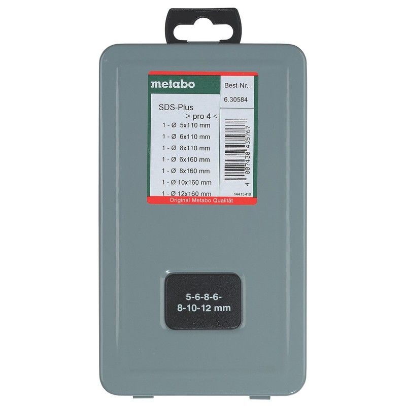 Metabo 630584000 Carbide-Tipped Hammer Drill Bit Set, Green, Set of