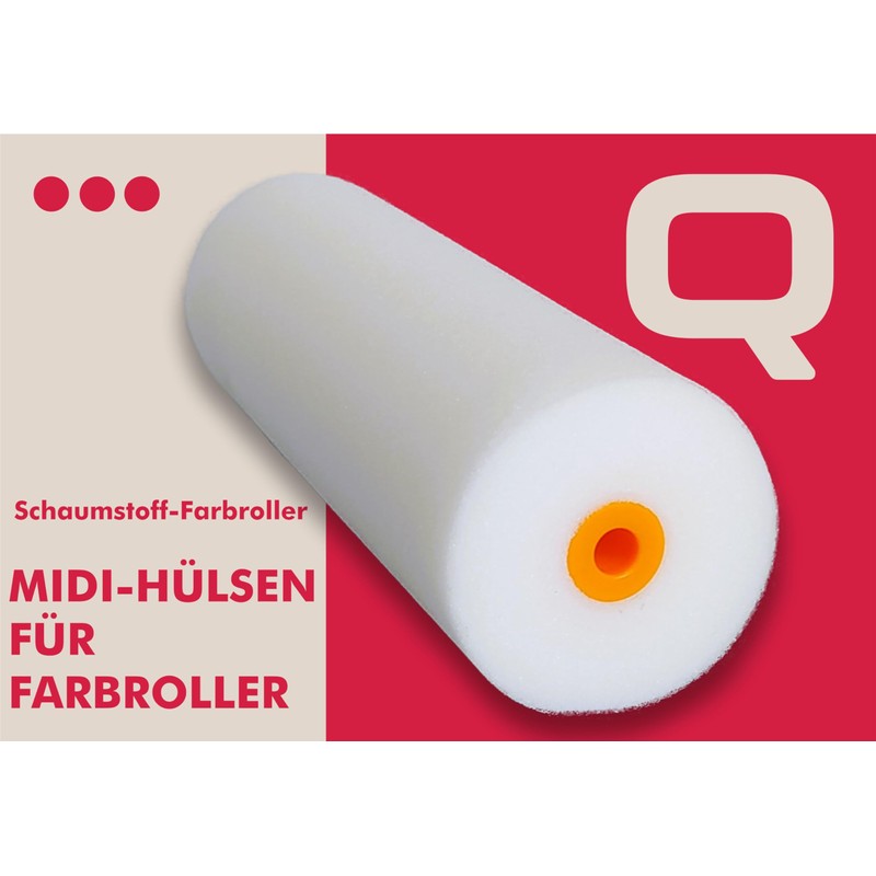 Quercos. Replacement Midi Foam Roller 6.3" Straight Mini Rollers for