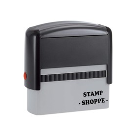 2 Line Custom Stamp | Classic Grey Model, 2.3x0.81 Inch Rectangular Prints Bundle with 1oz Refill Ink